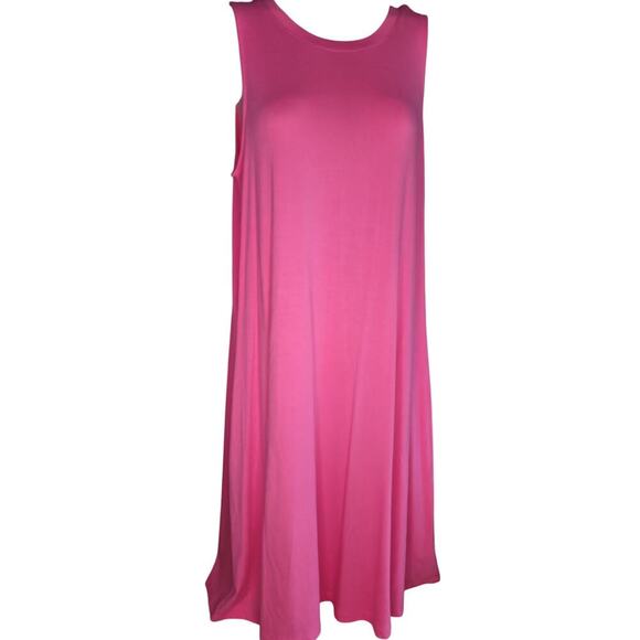 Tank Dress Pink Sleeveless with Side Pockets NWT Sz M - Picture 1 of 2
